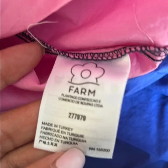 FARM RIO BY ANTHROPOLGIE tiered color block maxi dress size xs petite - Picture 5 of 5